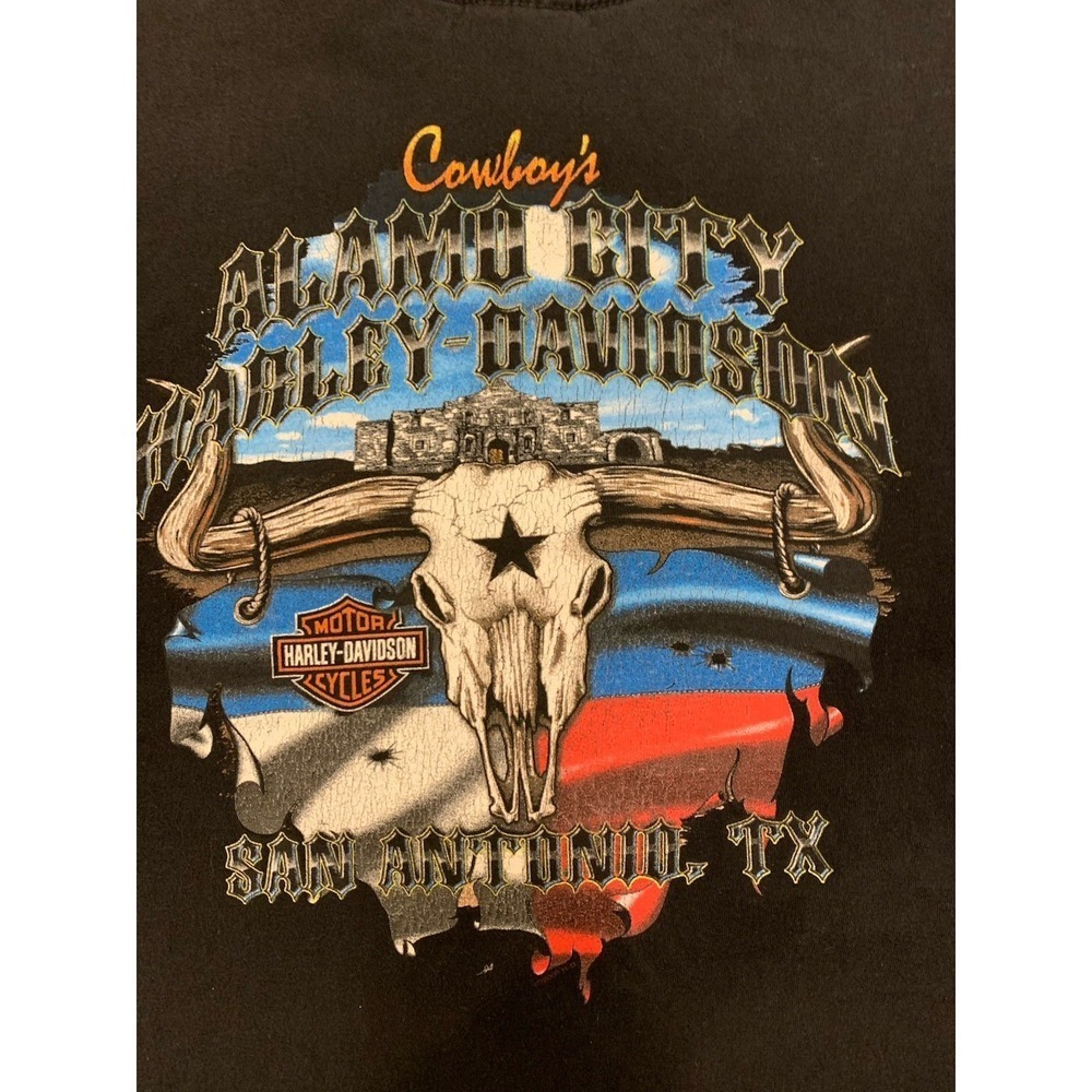 Harley Davidson Motorcycle T shirt Size L San Antonio TX Size Tag Removed (B422) - Picture 3 of 3